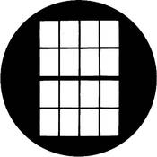 Standard Steel Gobo #7703   Double Hung Window   Size M 66mm