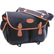 Packington Shoulder Bag (Black with Tan Leather Trim)