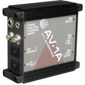 AV1 Audio Video High to Low Impedance Interface Box for Portable Recorder and Film Projector Connection to Balanced PA Mic Inputs