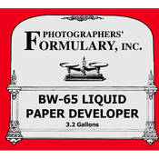 BW 65 Developer for Black & White Paper (Liquid)   Makes 3.2 6.4 Gallons 12 24 Liters