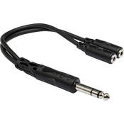 Stereo 1 4  Male to 2 Stereo Mini (3.5mm) Female Y Cable   6