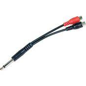 1 4  Phone Male to Two RCA Female Y Cable   6