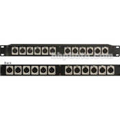 PBXLR 3 (12) Female XLR to (6) Female XLR  (6) Male XLR Patch Bay