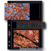 Premium Series M Archival Storage Page for Prints   3.5x5.25    Holds 4 Prints & Strip of 4 Negatives   Black Background   25 Pack