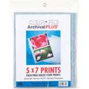 Archival Plus Print Page, Holds Four 5x7  Prints   100 Pack