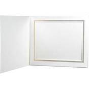 Whitehouse Folder (8 x 10 , White with Gold Trim, 25 Pack)