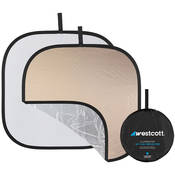Illuminator Collapsible Reflector 4 in 1   42  Square   Silver, Sunlight, Diffuser and White