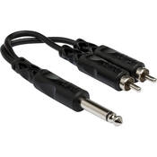 Mono 1 4  Male to 2 RCA Male Y Cable   6