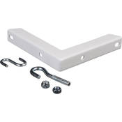 40932 #6 Wall Mount Brackets (Extends 6 , Pair, White)