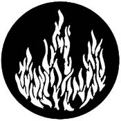 Standard Steel Gobo #7175   Flames 1   Size A 100mm