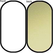 LiteDisc Oval Reflector, Soft Gold White Opaque, 41 x 74  (104 x 188cm)