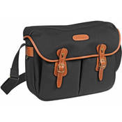 Hadley Shoulder Bag, Large (Black with Tan Leather Trim)