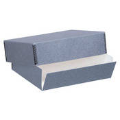733 0009 Museum Quality Drop Front Storage Box (9.5 x 12.5 x 3 , Gray with White Interior)