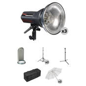 StudioMax III Pro 3 Light Kit (120VAC 12VDC)