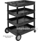 TC1111 32 x 24  Four Shelf Heavy duty Utility Cart (Black)
