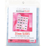 Archival Plus Slide Page, 35mm (2x2 ), Holds 20 Slides, Top Load, Clear Back   100 Pack