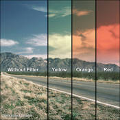 4x6  Graduated Sunset Orange Resin Filter   Hard Edge