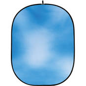 #008 CollapsibleBackground (5x7 ) (Sky Blue with White)