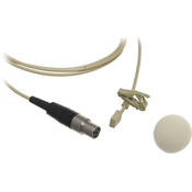 WL93T Omnidirectional Lavalier Condenser Microphone for Wireless Systems, with 4  Cable, Tan