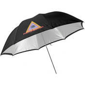 Convertible Umbrella   White Satin with Removable Black Cover   30