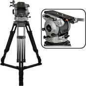 S105 Sigma Aluminum Tripod System   consists of: S100 Sigma Fluid Head, K706 1 Stage Heavy Duty Tripod and On Ground Spreader   Supports 88 lbs