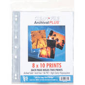 Archival Plus Print Page, Holds Two 8 x 10  Prints   25 Pack