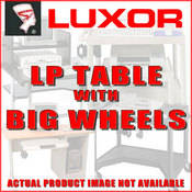 34  LP Table w Cabinet, Electric & Big Wheels (Black Gray)