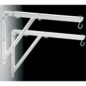 40933 #23 Wall Mount Brackets (Extends 10   24 , Pair, White)