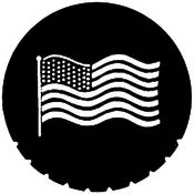 Standard Steel Gobo #7122   Waving U.S. Flag   Size A 100mm