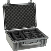 1554 Waterproof 1550 Case with Dividers (Silver)