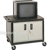 27  Endura Table With Storage Cabinet (Black Gray)