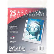 811 2P Archival Storage Page for 2 Prints (8.5 x 11 , 25 Pack)