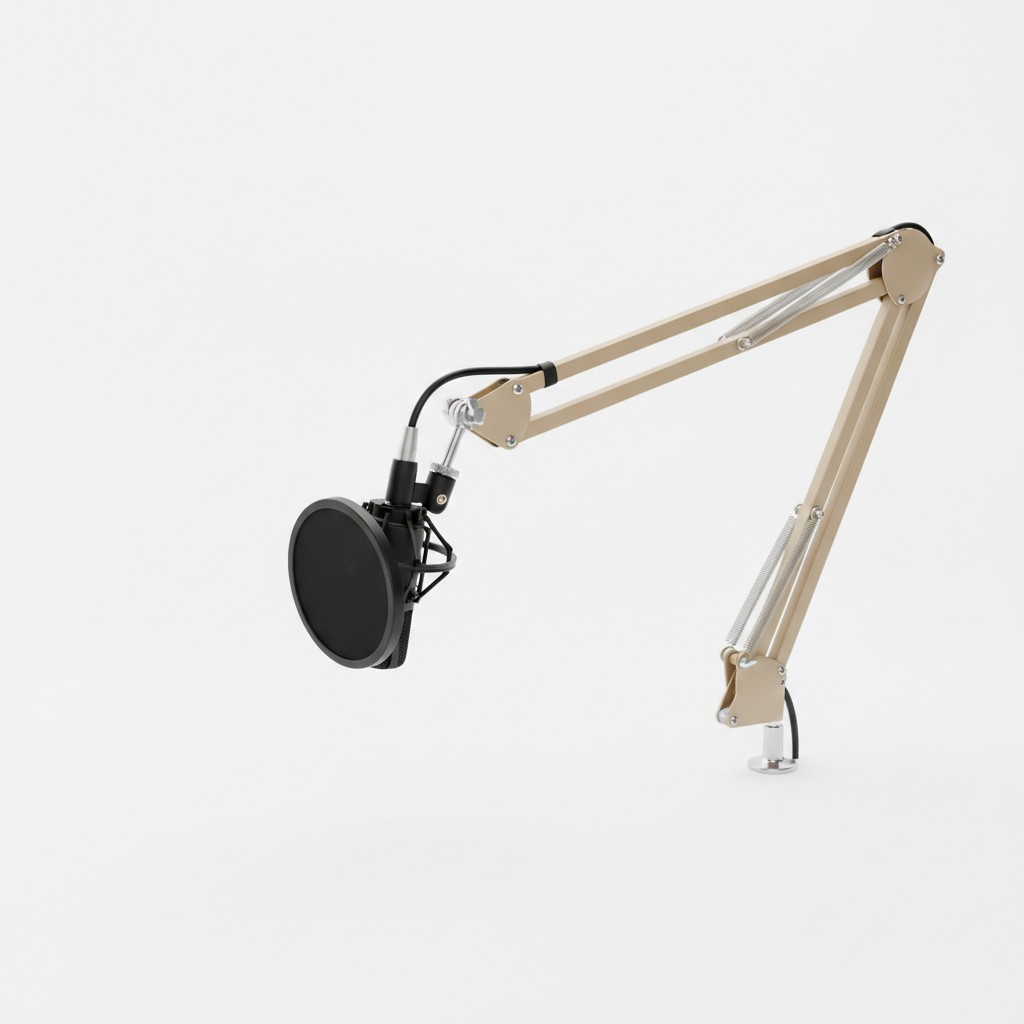 Deluxe Extended Two Joint Microphone Arm (Beige)