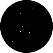 Standard Steel Gobo #7851   Realistic Stars   Size B 86mm