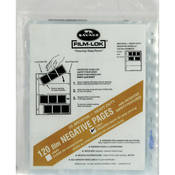 Film Lok Archival Storage Page for Negatives   120mm   4 Strips of 3 Frames (Horizontal)   Frosted Back   25 Pack