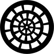 Standard Steel Gobo #7758   Rose Window   Size M 66mm