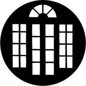 Standard Steel Gobo #7976   French Doors 2   Size A 100mm