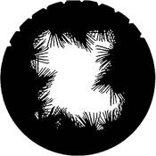Standard Steel Gobo #7281   Open Palm   Size A 100mm