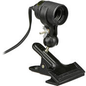 Plastic Socket & Swivel, Mounted on Rubber Coated Clamp