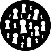 Standard Steel Gobo #7581   Key Holes   Size B 86mm