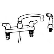 K200 DS Hot & Cold Swing Deck Mount Faucet with Spray