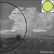 60mm #11 Yellow Green Glass Filter for Black and White Film