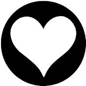 Standard Steel Gobo #7943   Heart   Size B 86mm