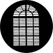 Standard Steel Gobo #7759   Shuttered Arch   Size E 37.5mm