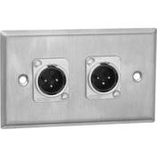 203M 1 Gang Male 3 Pin XLR Wall Plate