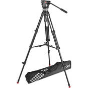 Ace M Fluid Head with 2 Stage Aluminum Tripod & Mid Level Spreader