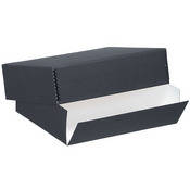 733 2011 Museum Quality Drop Front Storage Box (11.5 x 15 x 3 , Black with White Interior)