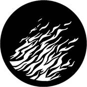 Standard Steel Gobo #7176   Flames 2   Size E 37.5mm