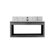 Stainless Steel Sink Pan with Drain Set and PVC Sink Mat(96x30x6 )