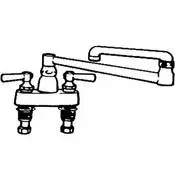 K 200D J Hot & Cold Double Joint Swing Deck Mount Faucet